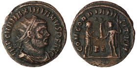 Maximianus Herculius (AD 286-305). Kyzikos
AE Antoninianus (22mm, 3,18g)