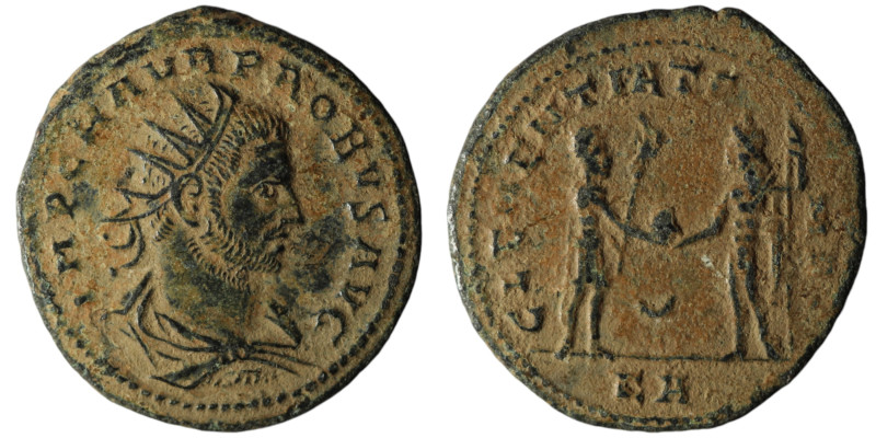 Probus (AD 276-282). Tripolis
Antoninianus (23mm, 3,94g)

Artificial sandpatina