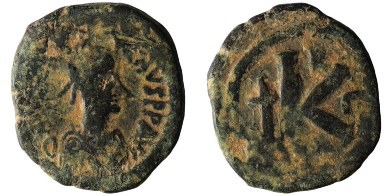 Justinian I (AD 527-565). Constantinople
AE Half Follis (26mm, 8,76g)

Artificia...