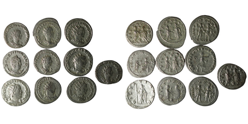 10 pieces Roman Imperial coins / SOLD AS SEEN, NO RETURN!