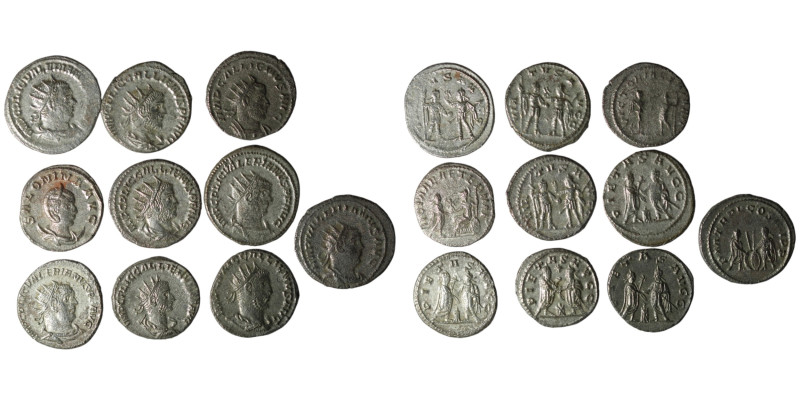 10 pieces Roman Imperial coins / SOLD AS SEEN, NO RETURN!