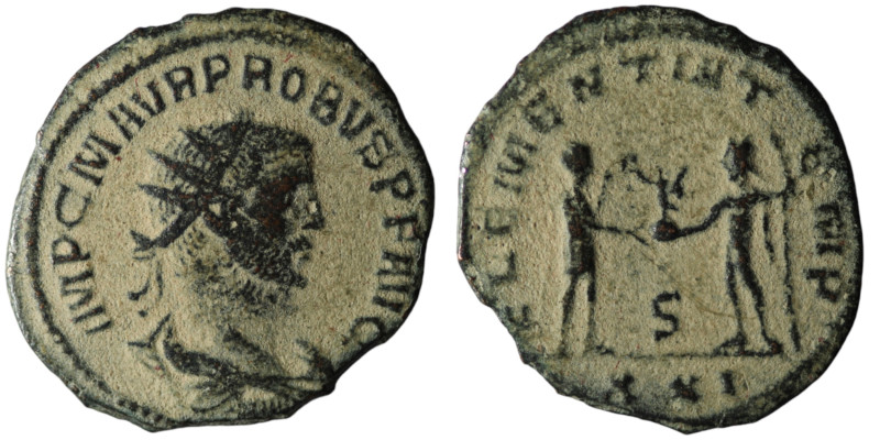 Probus (AD 276-282). Siscia
Antoninianus (20mm, 2,38g)

Artificial sandpatina