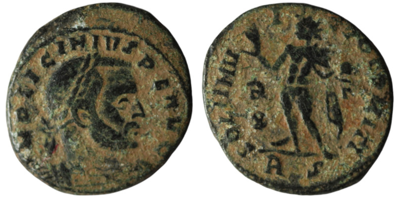 Licinius I (AD 308-324). Rome
AE Follis (20mm, 3,12g)

Artificial sandpatina