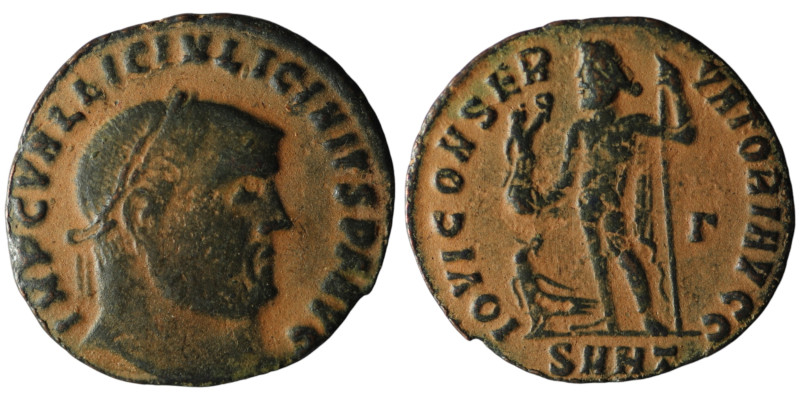 Licinius I (AD 308-324). Heraclea
AE Follis (22mm, 2,33g)

Artificial sandpatina