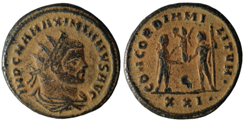 Maximianus Herculius (AD 286-305) Antioch
AE Follis (21mm, 3,41g)

Artificial sa...