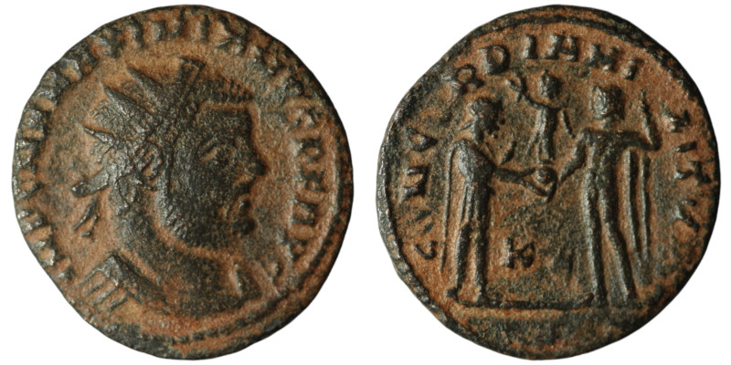 Maximianus Herculius (AD 286-305). Kyzikos
AE Antoninianus (20mm, 2,74g)