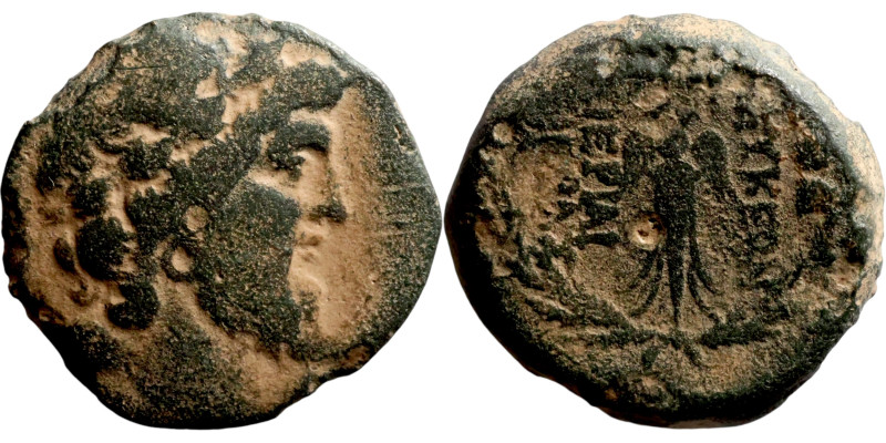 SYRIA. Seleucia Pieria. Ca. 2nd century BC. AE bronze. Obv: Laureate head of Zeu...