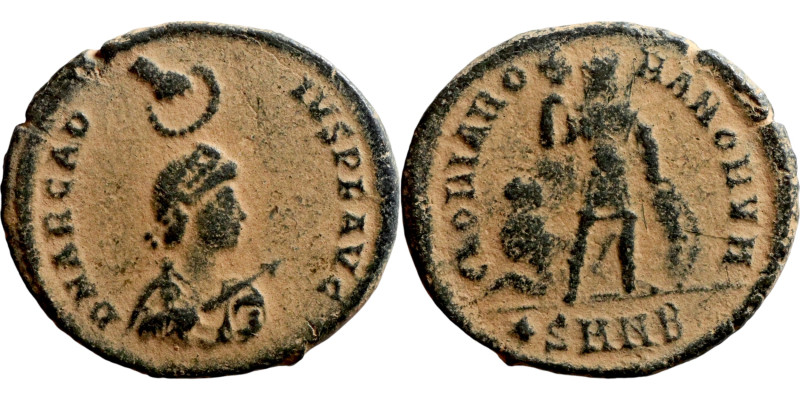 Arcadius (383-408 AD). Nicomedia mint. AE follis

21mm 5,06g

Artificial san...