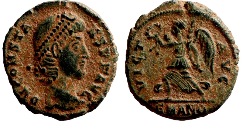 CONSTANS. Follis. 348-351 AD Obv. DNCONSTA NSPEAVC Rev: VICT AVG

15mm 2,29g