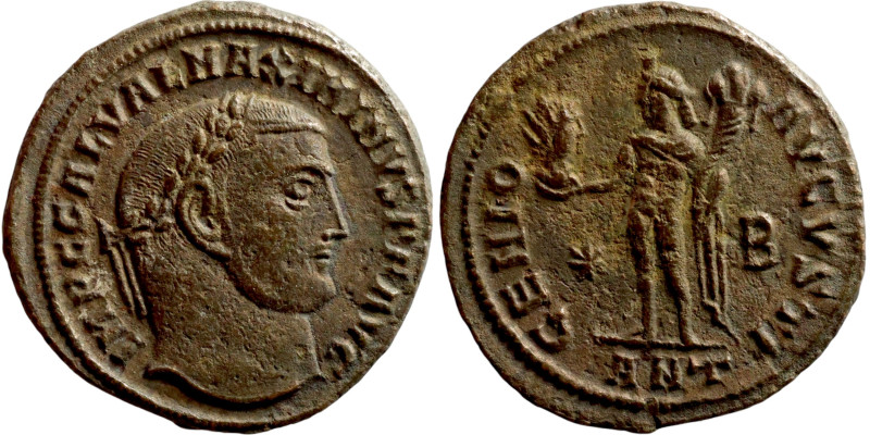 Maximinus II Daia: Caesar 305-308; Obverse: IMP C GAL VAL MAXIMINVS P F AVG, Hea...