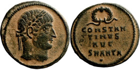 Constantine II. As Caesar, AD 316-337. Æ Follis Antioch mint, Strk AD 324-325. Laureate, draped, and cuirassed bust left / CONSTAN / TINVS / CAESAR / ...