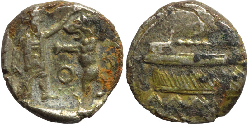 PHOENICIA. Sidon. Ba'alšillem II, circa 401-366 BC. 1/16 Shekel Phoenician galle...