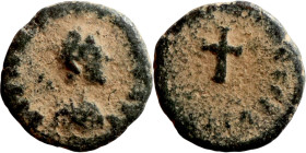 Theodosius II (408-450) Nummus, Obverse: DN THEODOSVS PP AVG. Diademee bust. Reverse: Cross

9mm 0,65g

Artificial sand patina