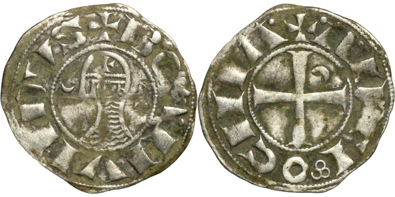 Principality of Antioch. Bohemond III (1163-1201) Denier. Antioch. Obverse: BOAИ...