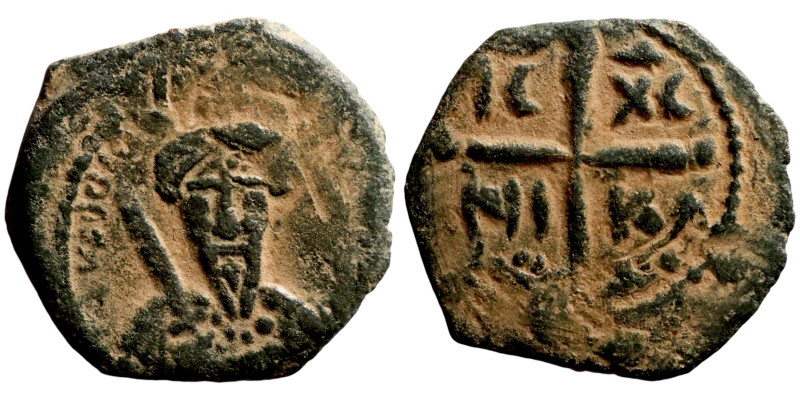 Tancred (Regent: 1101-1103, 1104-1112). Follis. Antioch. Obverse: KE BOIΘH TANKR...