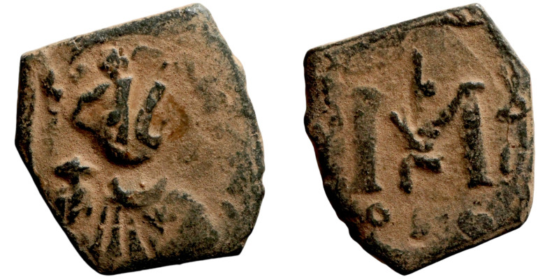 Heraclonas (638-631) Follis. Constantinople. Obverese: INPERP CONST, Bust Facing...