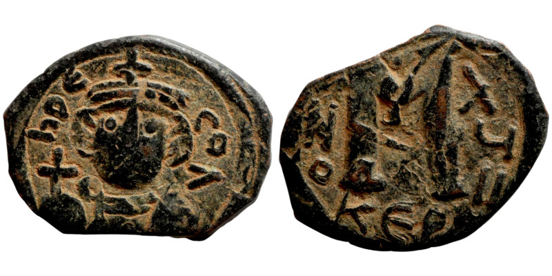 Heraclonas (638-631) Follis. Constantinople. Obverese: INPERP CONST, Bust Facing...