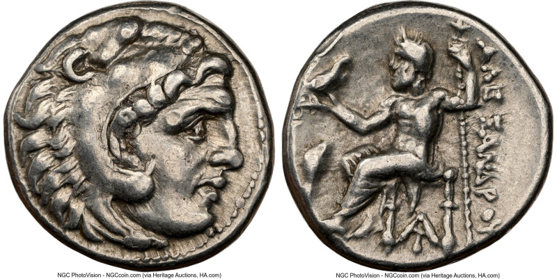 MACEDONIAN KINGDOM. Alexander III the Great (336-323 BC). AR drachm (16mm, 1h). ...