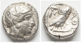 ATTICA. Athens. Ca. 440-404 BC. AR tetradrachm (24mm, 16.95 gm, 8h). VF. Mid-mass coinage issue. Head of Athena right, wearing earring, necklace, and ...