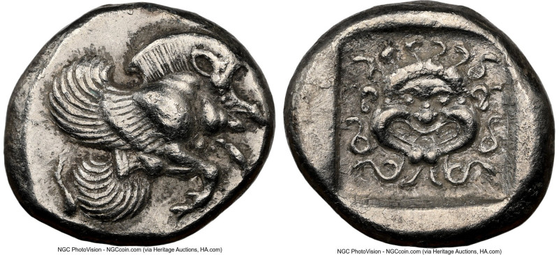 IONIA. Clazomenae. Ca. 5th century BC. AR drachm or tetrobol (14mm, 3.32 gm, 1h)...