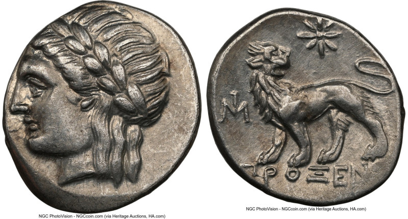 IONIA. Miletus. Ca. 4th-3rd centuries BC. AR drachm (16mm, 3.55 gm, 1h). NGC Cho...