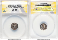 ACHAEMENID PERSIA. Darius I-Xerxes II (ca. 5th century BC). AR siglos (15mm). ANACS VF35, countermark. Lydo-Milesian standard. Sardes mint, ca. 485-42...