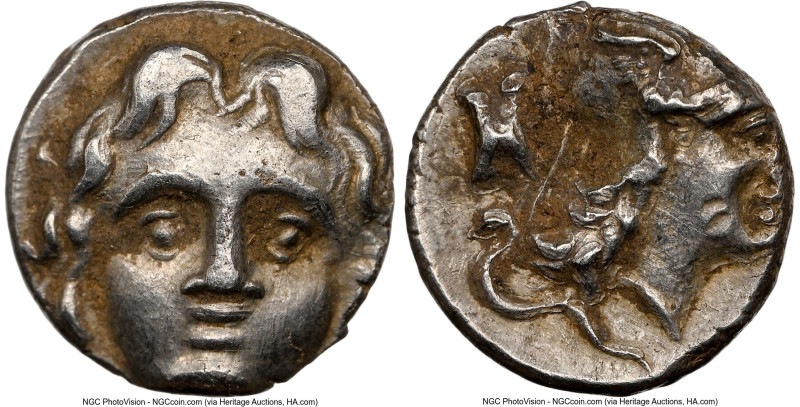 PISIDIA. Selge. Ca. 4th century BC. AR obol (9mm, 8h). NGC XF. Head of gorgoneio...