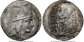 ARMENIAN KINGDOM. Tigranes II the Great (95-56 BC). AR tetradrachm (27mm, 15.21 gm, 1h). NGC Choice XF 4/5 - 2/5, die shift. Tigranocerta, ca. 80-68 B...