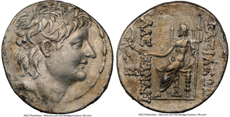 SELEUCID KINGDOM. Alexander II Zabinas (128-122 BC). AR tetradrachm (30mm, 16.05...