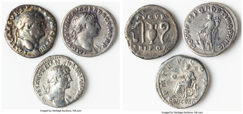 ANCIENT LOTS. Roman Imperial. Lot of three (3) AR denarii. Fine. Includes: Three...