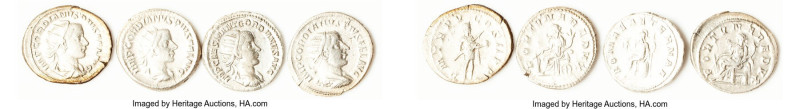 ANCIENT LOTS. Roman Imperial. Gordian III (AD 238-244). Lot of four (4) AR anton...