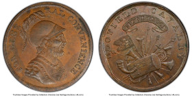 Norfolk. Blofield copper 1/2 Penny Token ND (c. 1790) MS63 Brown PCGS, D&H-11. FOR CENE RAL CONVENIENCE Bust right in plumed helmet and armor / BLOFIE...
