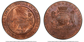 Somersetshire. Bath copper 1/2 Penny Token 1794 MS65 Red and Brown PCGS, D&H-33. REMEMBER THE DEBTORS IN ILCHESTER GOAL / GYE PRINTER & STATIONER BATH...