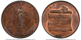 Suffolk. Bungay copper 1/2 Penny Token 1795 MS64 Red and Brown PCGS, D&H-21. FOR THE USE OF TRADE / BUNGAY 1795. HID09801242017 © 2024 Heritage Auctio...