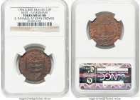 Pair of Certified Assorted copper 1/2 Penny Tokens NGC, 1) Kent. Faversham copper 1/2 Penny Token 1794 - MS63 Red and Brown, D&H-20. Edge: Payable at ...