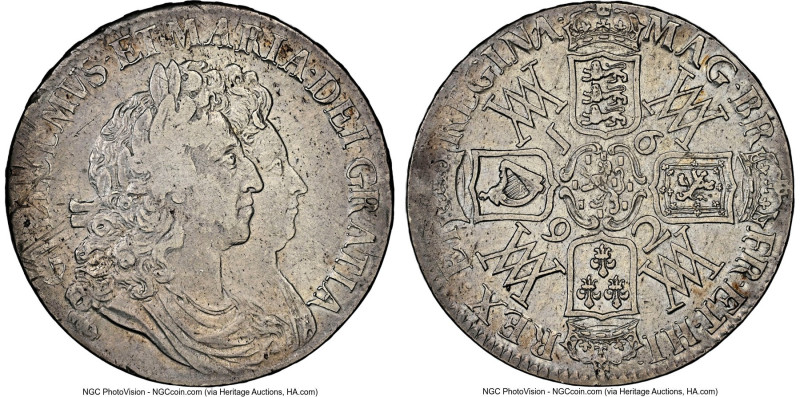 William & Mary Crown 1692 VF Details (Cleaned) NGC, KM478, S-3433. HID0980124201...