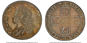 George II 6 Pence 1750 AU53 PCGS, KM582.2, S-3711. HID09801242017 © 2024 Heritage Auctions | All Rights Reserved