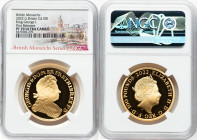Elizabeth II gold Proof "King George I" 100 Pounds (1 oz) 2022 PR70 Ultra Cameo NGC, S-BMGA3. Mintage: 610. British Monarchs series. First Releases. A...