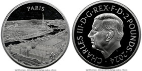Charles III silver Proof "Paris" 2 Pounds (1 oz) 2024 PR70 Ultra Cameo NGC, Mintage: 2,010. City Views series. HID09801242017 © 2024 Heritage Auctions...