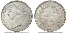 British India. Victoria Rupee 1840-(c or b) MS63 PCGS, Calcutta mint, KM458.2, S&W-3.33. HID09801242017 © 2024 Heritage Auctions | All Rights Reserved...
