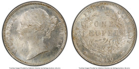British India. Victoria Rupee 1840-(b) MS62 PCGS, Bombay mint, KM458.3,, S&W-3.33a. 27 Berries. HID09801242017 © 2024 Heritage Auctions | All Rights R...