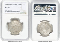 British India. Victoria Pair of Certified Rupees 1840 (b & c) MS61 NGC, Calcutta mint, KM458.2 HID09801242017 © 2024 Heritage Auctions | All Rights Re...