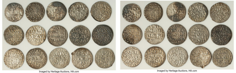 Seljuks of Rum. 15-Piece Lot of Uncertified silver Dirhams VF, Average size 23.5...