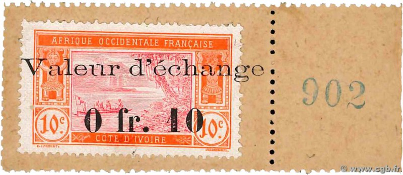 Country : IVORY COAST 
Face Value : 10 Centimes 
Date : (1920) 
Period/Province/...
