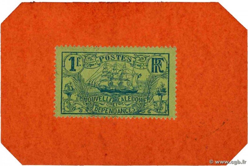 Country : NEW CALEDONIA 
Face Value : 1 Franc 
Date : (1914) 
Period/Province/Ba...