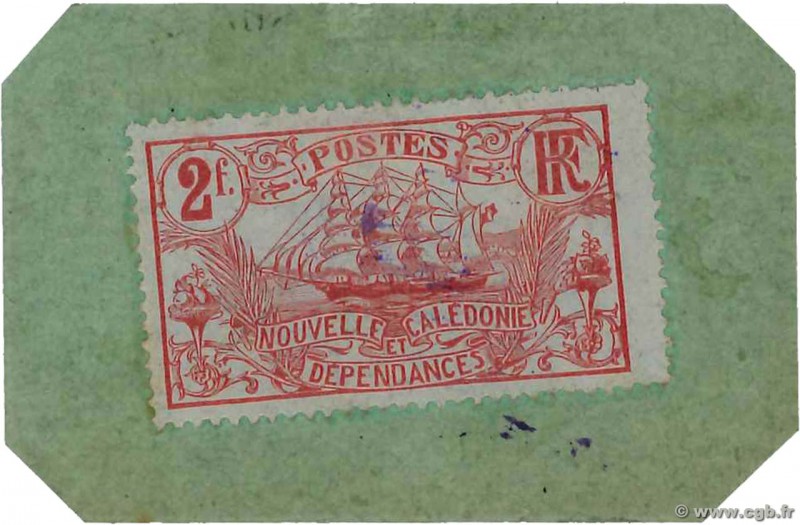 Country : NEW CALEDONIA 
Face Value : 2 Francs 
Date : (1914) 
Period/Province/B...