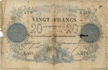 Country : FRANCE 
Face Value : 20 Francs type 1871 
Date : 27 décembre 1871 
Period/Province/Bank : Banque de France, XIXe siècle 
Catalogue reference...