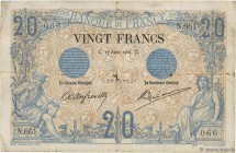 Country : FRANCE 
Face Value : 20 Francs NOIR 
Date : 17 août 1904 
Period/Province/Bank : Banque de France, XXe siècle 
Catalogue reference : F.09.03...