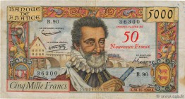 Country : FRANCE 
Face Value : 50 NF sur 5000 Francs HENRI IV 
Date : 30 octobre 1958 
Period/Province/Bank : Banque de France, XXe siècle 
Catalogue ...