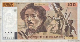 Country : FRANCE 
Face Value : 100 Francs DELACROIX imprimé en continu 
Date : 1990 
Period/Province/Bank : Banque de France, XXe siècle 
Catalogue re...